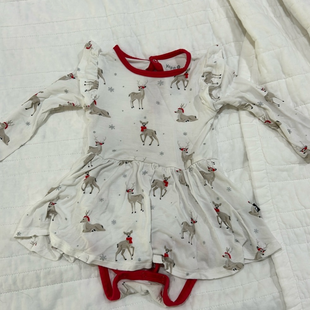 Kyte Baby Reindeer Onesie Dress
